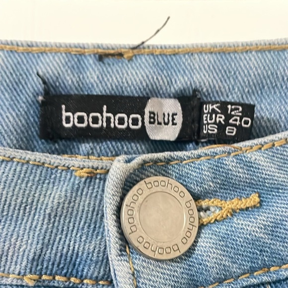 Boohoo Light Blue Women's Jeans Size 8 - Picture 3 of 6